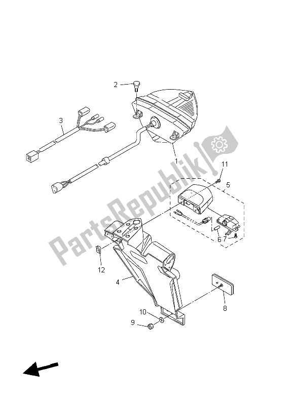 Tutte le parti per il Fanale Posteriore del Yamaha YZF R1 1000 2006