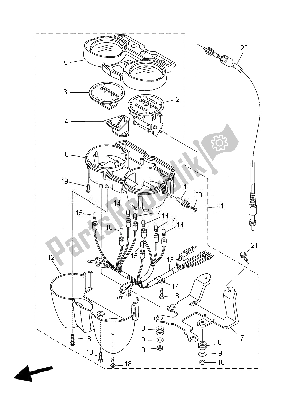 Wszystkie części do Metr Yamaha YBR 125 ED 2010