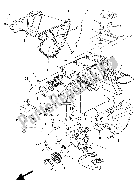 Wszystkie części do Wlot Yamaha MT 03 660 2008