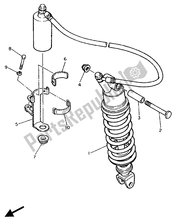 Wszystkie części do Tylne Zawieszenie Yamaha FZR 1000 1990