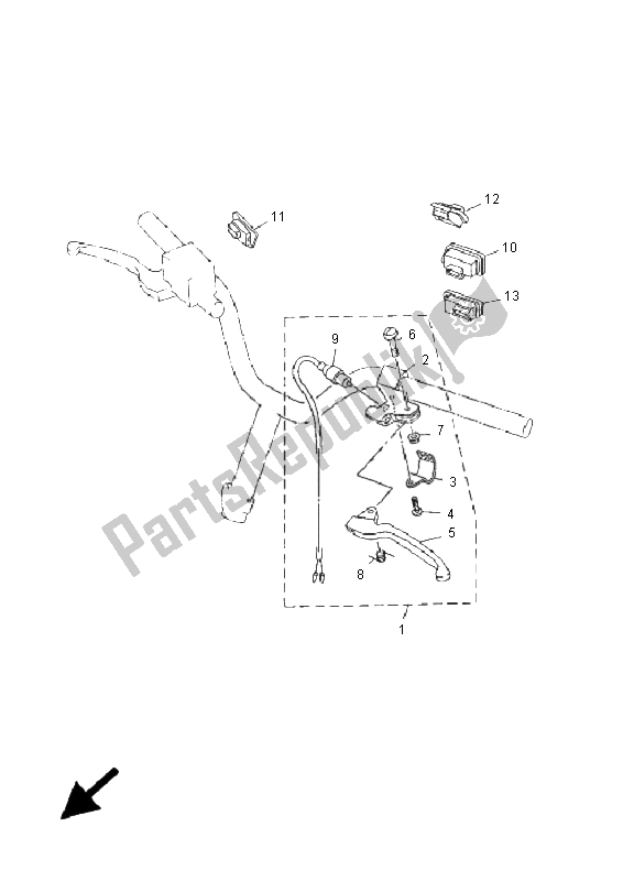 Tutte le parti per il Impugnatura Interruttore E Leva del Yamaha YN 50 Neos 2005