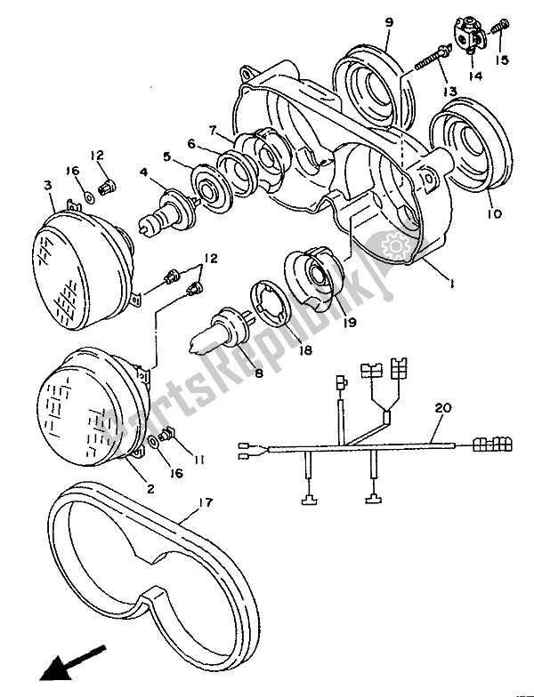 Todas las partes para Alternativo (faro) (para Ch) de Yamaha TDM 850 1991