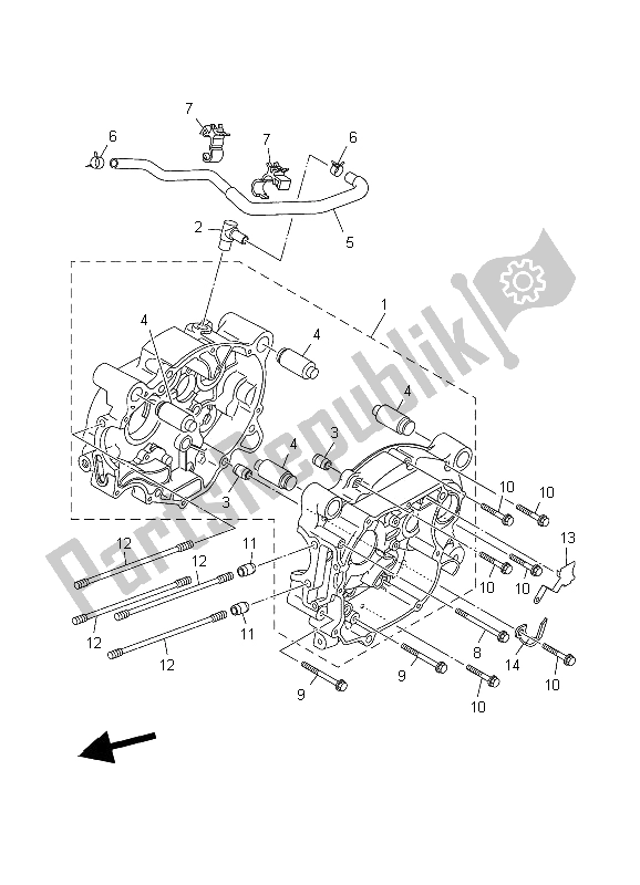 Tutte le parti per il Carter del Yamaha TT R 90E 2006