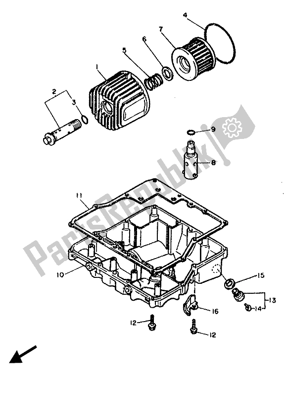 Toutes les pièces pour le Nettoyant Huile du Yamaha FZ 750 1987