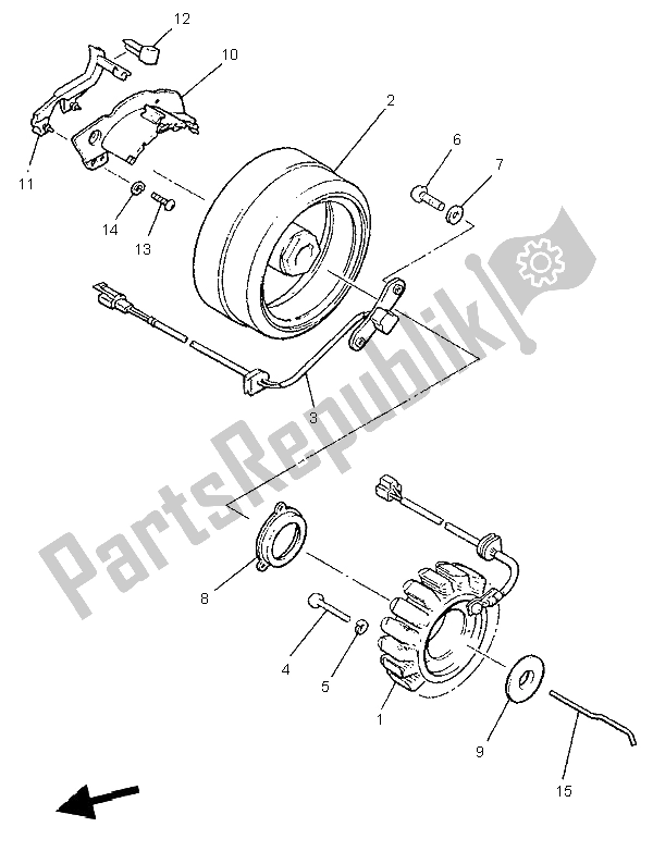 All parts for the Generator of the Yamaha V MAX 12 1200 1997