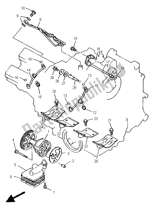 Toutes les pièces pour le La Pompe à Huile du Yamaha FZR 1000 1995