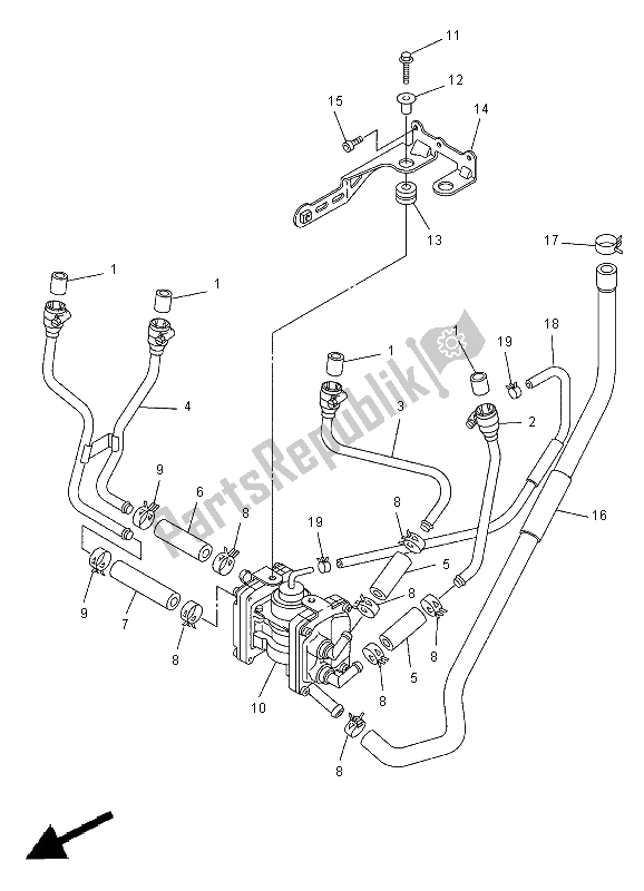 Alle onderdelen voor de Lucht Inductie Systeem van de Yamaha YZF R1 1000 2000