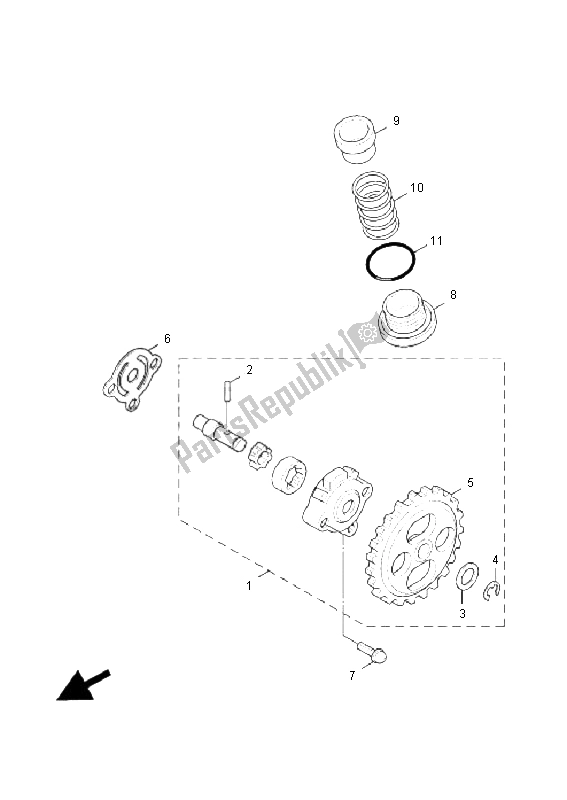 Todas las partes para Bomba De Aceite de Yamaha XC 125 Cygnus X 2008
