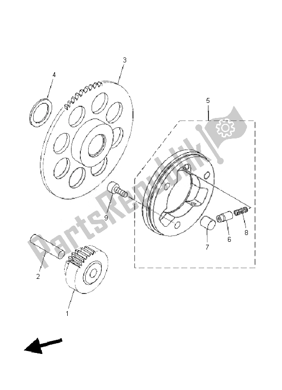 Tutte le parti per il Frizione Di Avviamento del Yamaha TT R 110E 2010