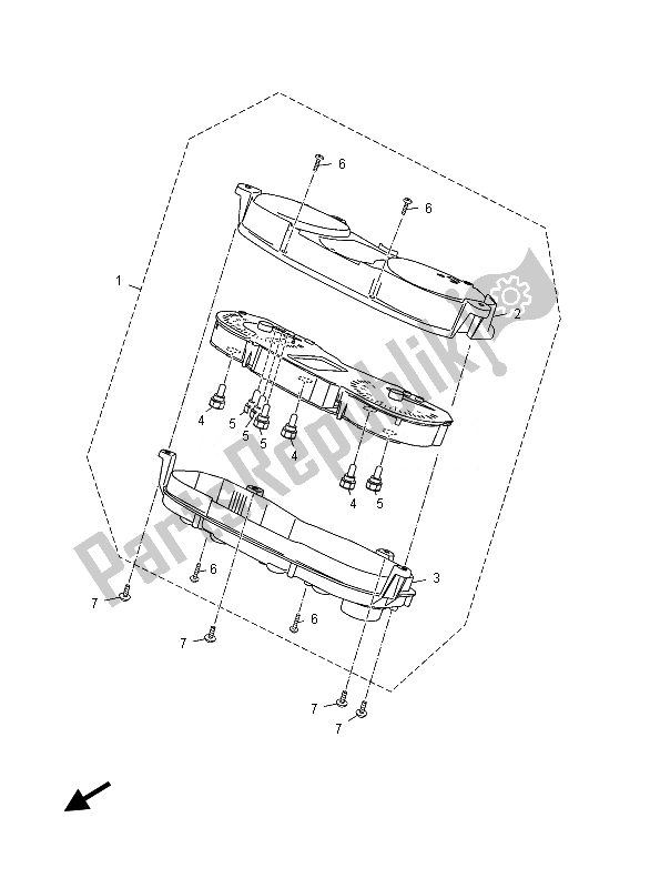 All parts for the Meter of the Yamaha YP 250R 2013