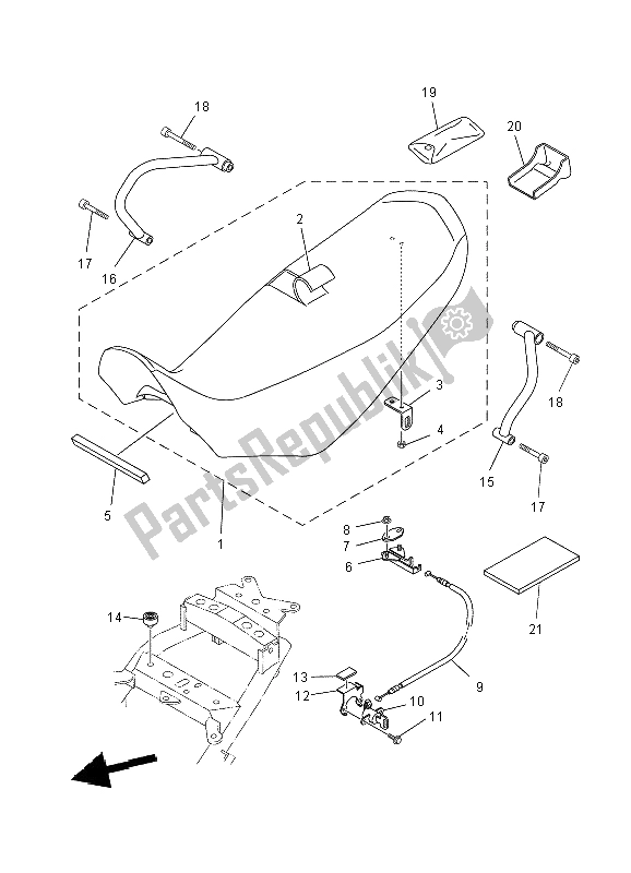 Tutte le parti per il Posto A Sedere del Yamaha XT 660X 2004