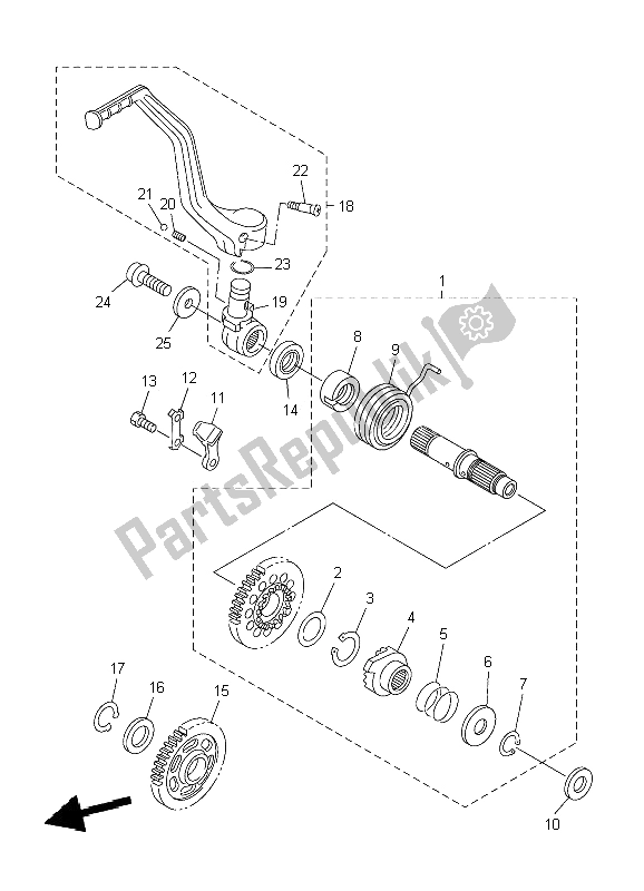 Tutte le parti per il Antipasto del Yamaha WR 450F 2009