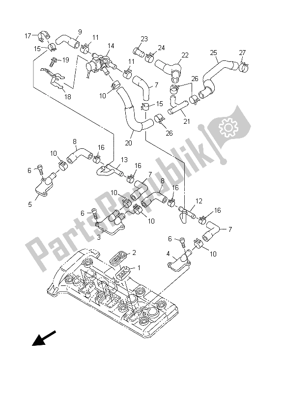 Wszystkie części do System Zasysania Powietrza Yamaha FJR 1300A 2003