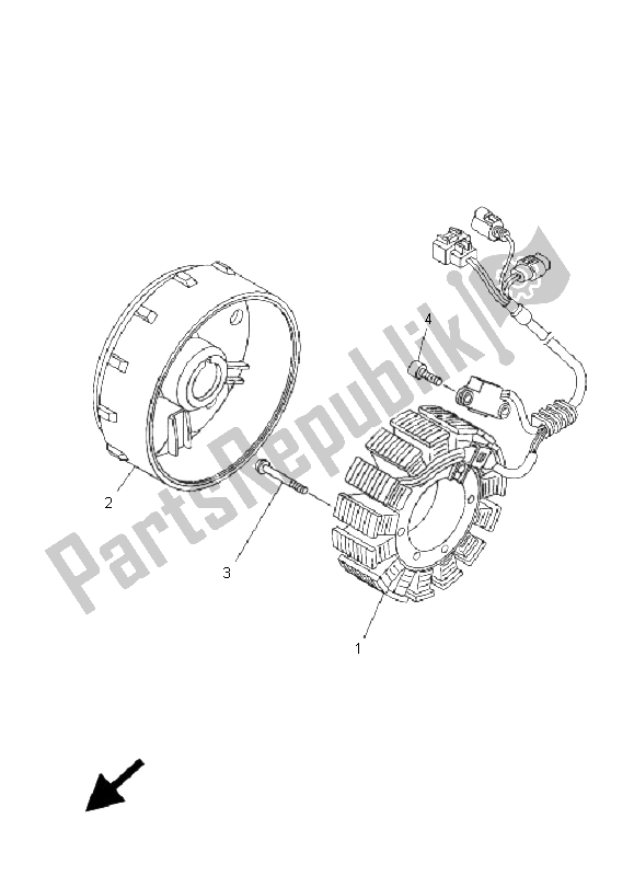 Tutte le parti per il Generatore del Yamaha YXR 700F Rhino 2009