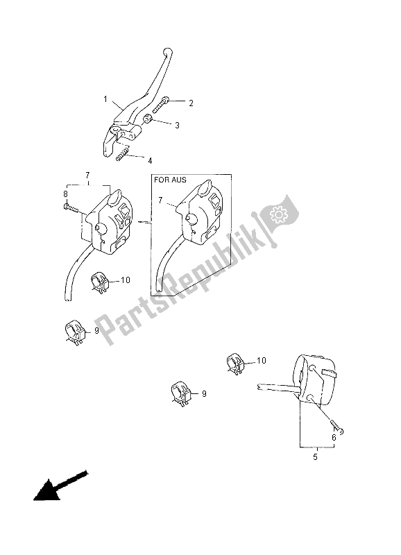 Todas las partes para Interruptor De Palanca Y Palanca de Yamaha XVZ 13 TF Royal Star Venture 1300 2000