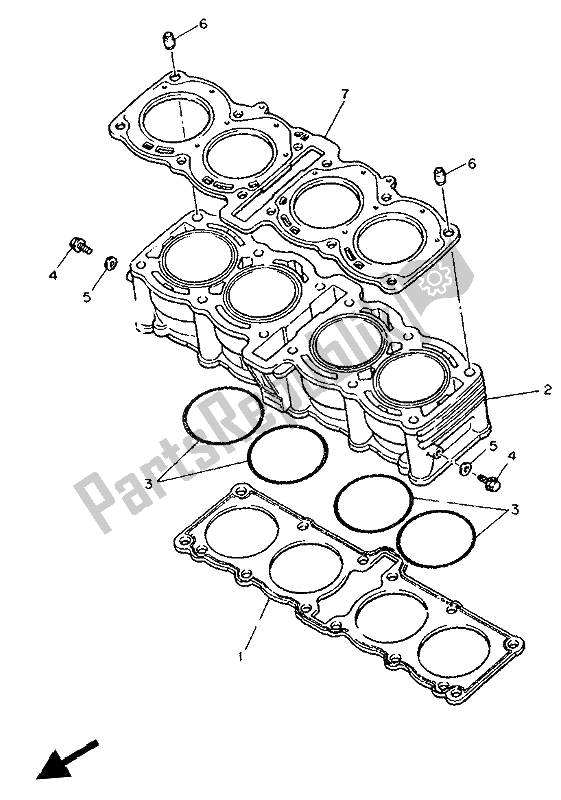 Wszystkie części do Cylinder Yamaha FZR 1000 1992