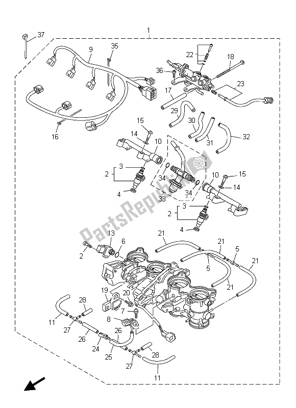 Todas as partes de Ingestão 2 do Yamaha FZ8 S 800 2013
