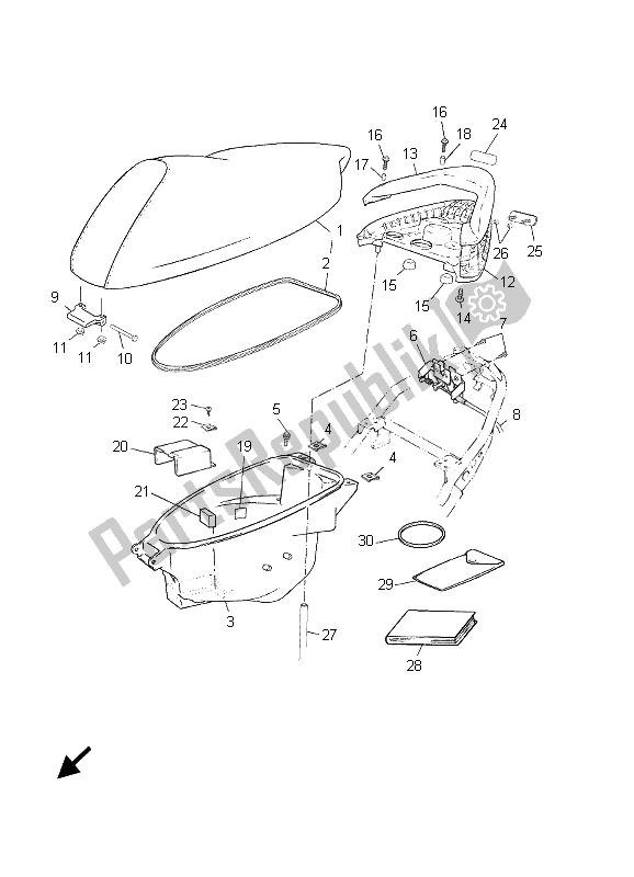 Tutte le parti per il Posto A Sedere del Yamaha CS 50R AC JOG 2006