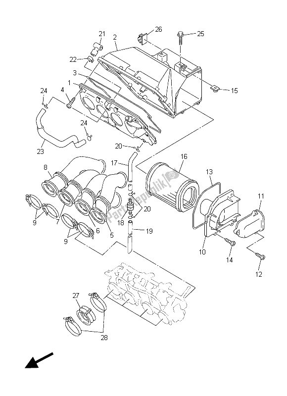 Todas las partes para Consumo de Yamaha FJR 1300 AS 2015