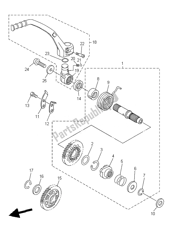 Tutte le parti per il Antipasto del Yamaha YZ 450F 2010