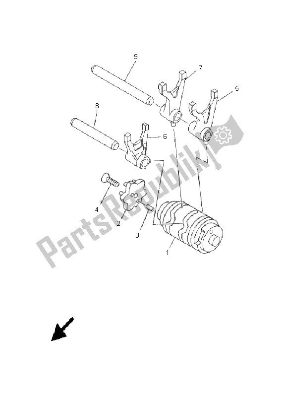 Todas las partes para Cambio De Leva Y Horquilla de Yamaha TT R 125 SW LW 2005