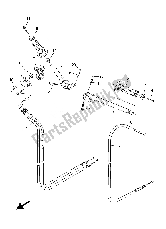 Wszystkie części do Uchwyt Kierownicy I Kabel Yamaha YZF R1 1000 2013