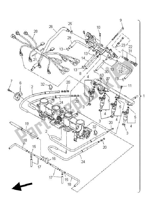 Tutte le parti per il Immissione 2 del Yamaha XJ6 NA 600 2011