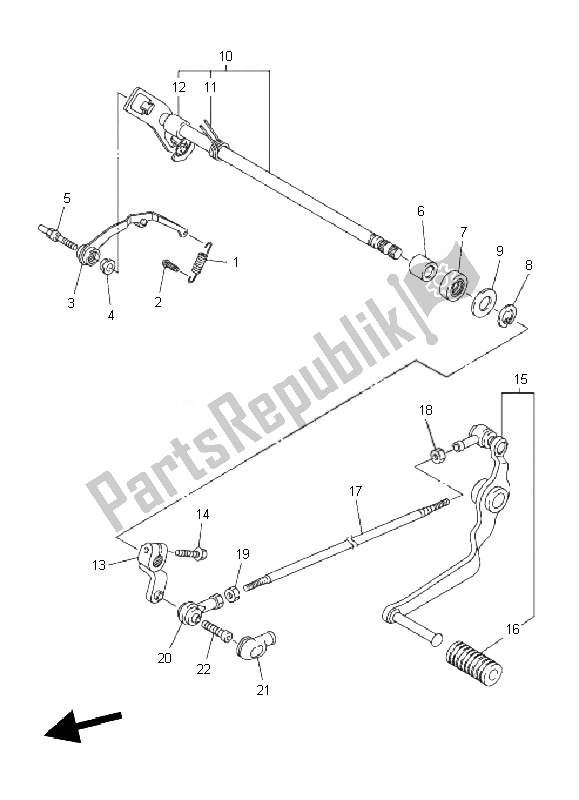 Tutte le parti per il Albero Del Cambio del Yamaha FZ1 SA Fazer 1000 2010