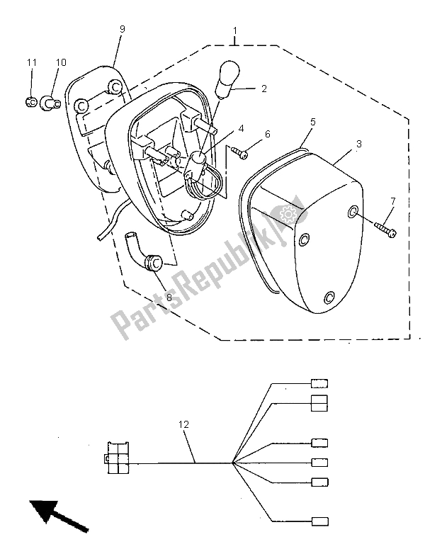 Todas las partes para Luz De La Cola de Yamaha XVZ 1300A Royalstar 1998