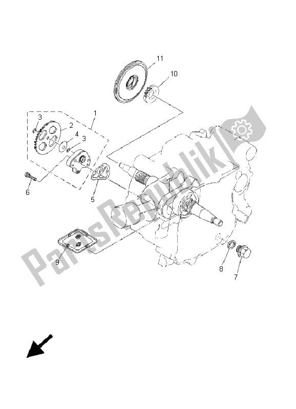 Toutes les pièces pour le La Pompe à Huile du Yamaha TT R 90 M 2000