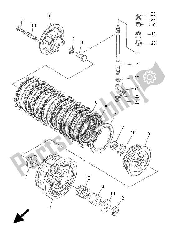 Tutte le parti per il Frizione del Yamaha YZF R6 600 2001