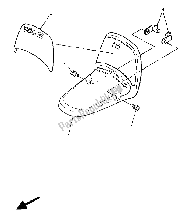 All parts for the Front Fender of the Yamaha PW 50 1995