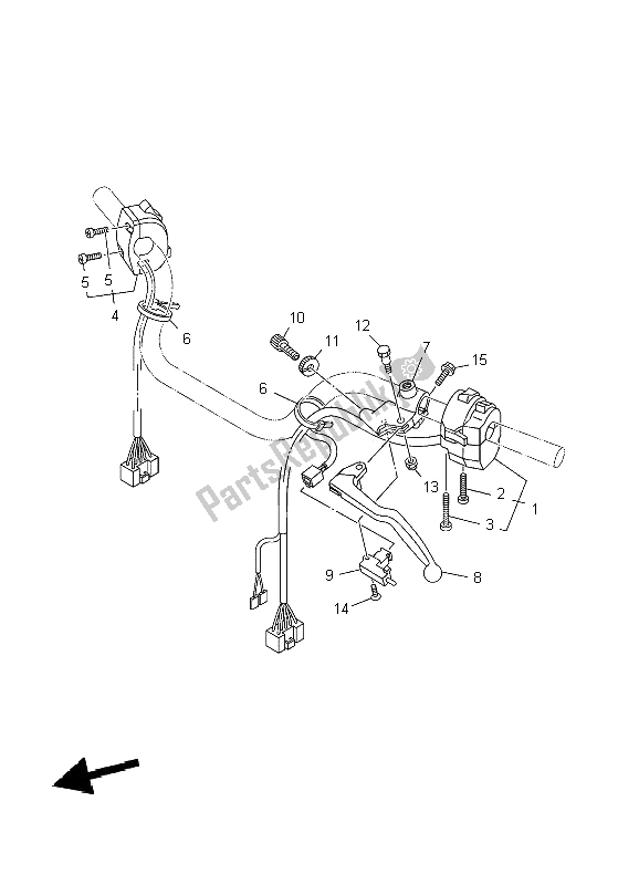 Todas las partes para Interruptor De Palanca Y Palanca de Yamaha TDM 900A 2009