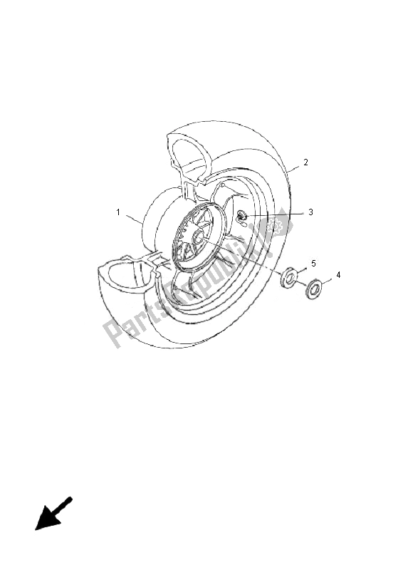 Todas las partes para Rueda Trasera de Yamaha YP 250R X MAX 2007