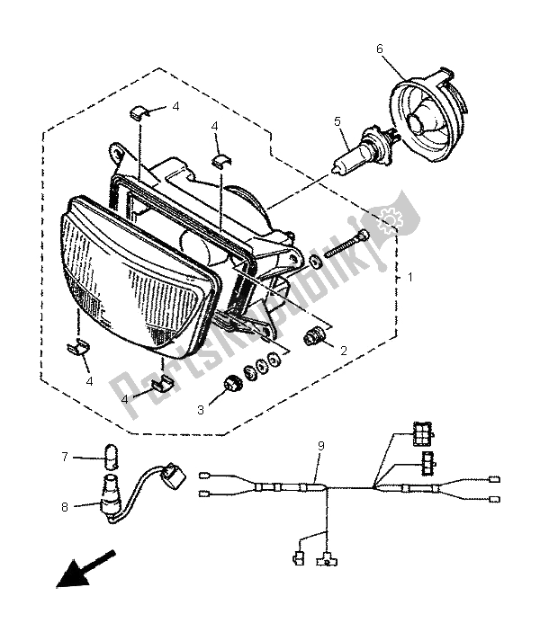 Tutte le parti per il Faro del Yamaha XJ 600S Diversion 1996