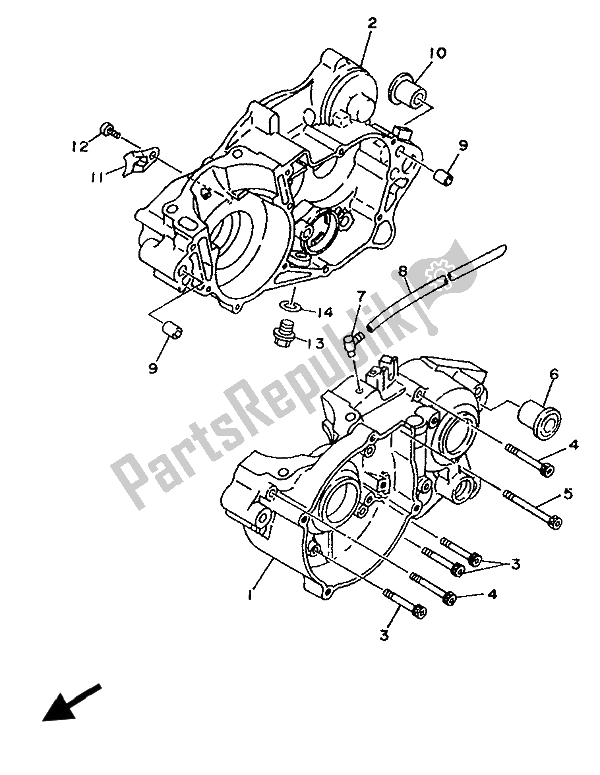 Tutte le parti per il Carter del Yamaha TY 250Z 1993