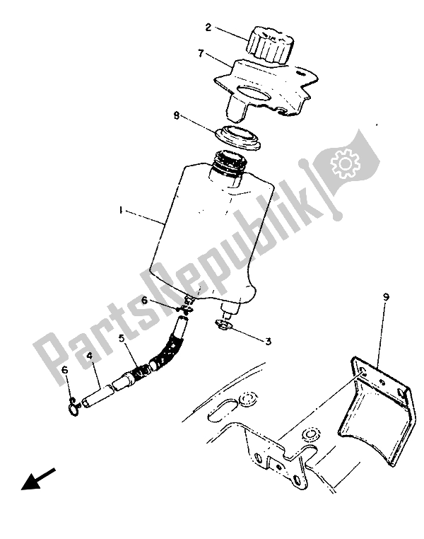 Todas las partes para Tanque De Aceite de Yamaha PW 50 1994