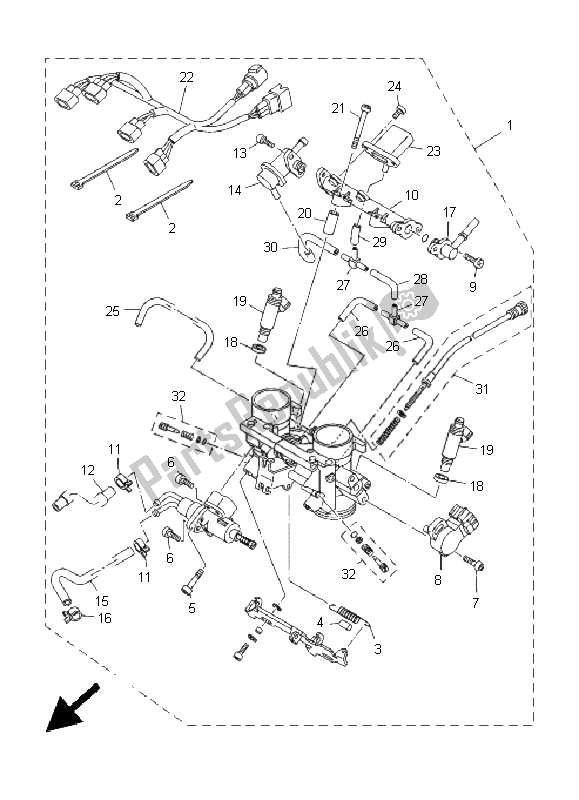 Toutes les pièces pour le Admission 2 du Yamaha TDM 900A 2005