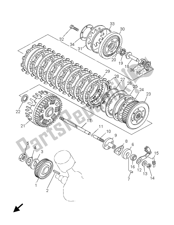 Todas las partes para Embrague de Yamaha BT 1100 Bulldog 2005