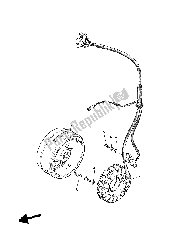 Tutte le parti per il Generatore del Yamaha TT 600 RE 2004