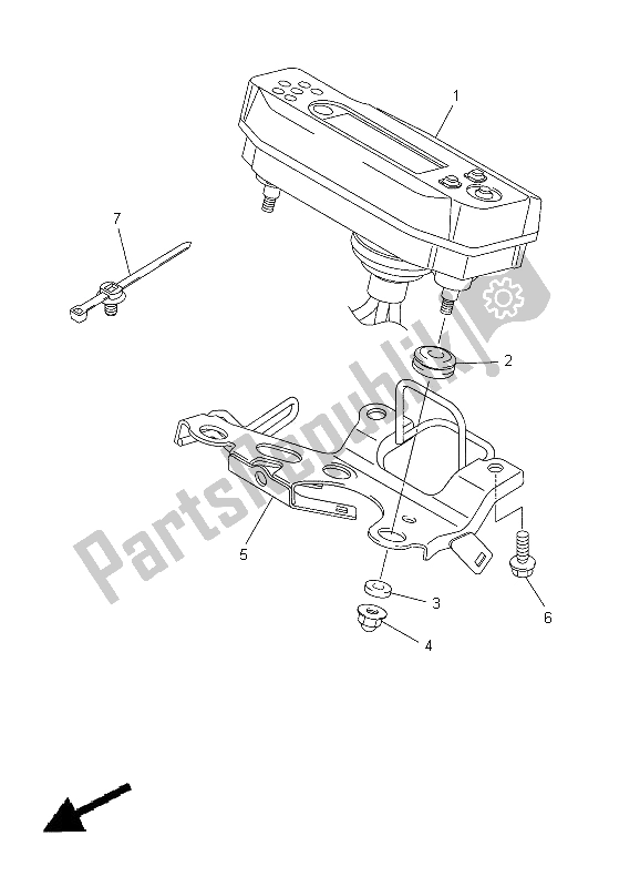 All parts for the Meter of the Yamaha WR 250R 2012