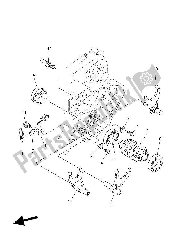 Todas las partes para Cambio De Leva Y Horquilla de Yamaha YZ 250 2004
