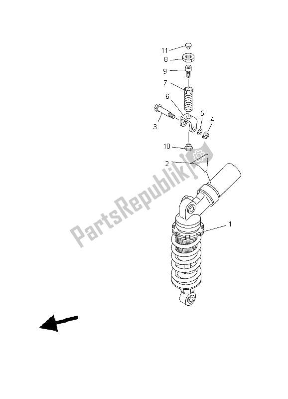 Tutte le parti per il Sospensione Posteriore del Yamaha TZ 250 2002