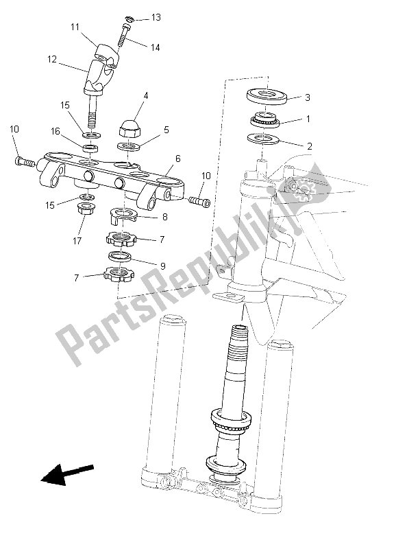 Tutte le parti per il Timone del Yamaha MT 03 660 2009