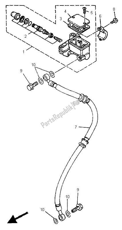 Tutte le parti per il Pompa Freno Anteriore del Yamaha TDR 125 1995