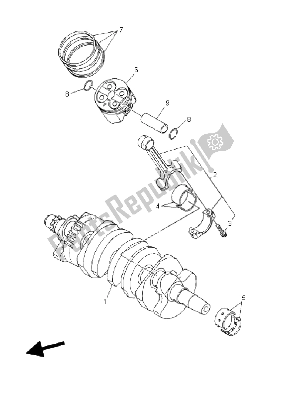 Toutes les pièces pour le Vilebrequin Et Piston du Yamaha FZ6 SS Fazer 600 2006