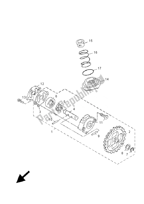 Wszystkie części do Pompa Olejowa Yamaha XF 50E Giggle 2007