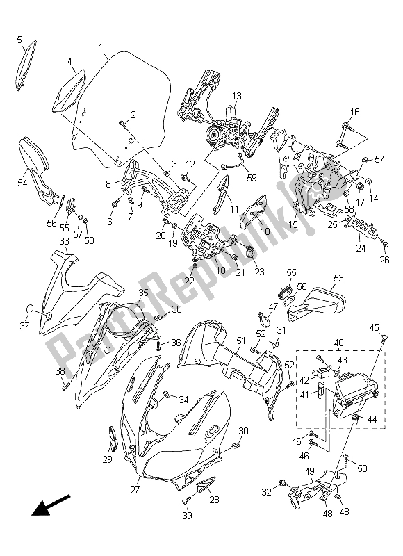 Todas las partes para Carenado 1 de Yamaha FJR 1300A 2015
