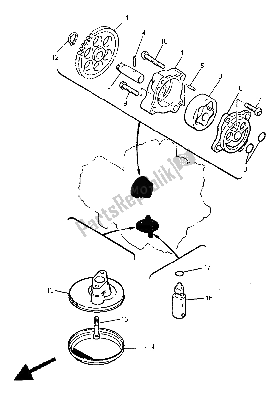 Tutte le parti per il Pompa Dell'olio del Yamaha XJ 600N 1998
