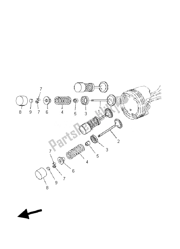 All parts for the Valve of the Yamaha YP 400 Majesty 2010